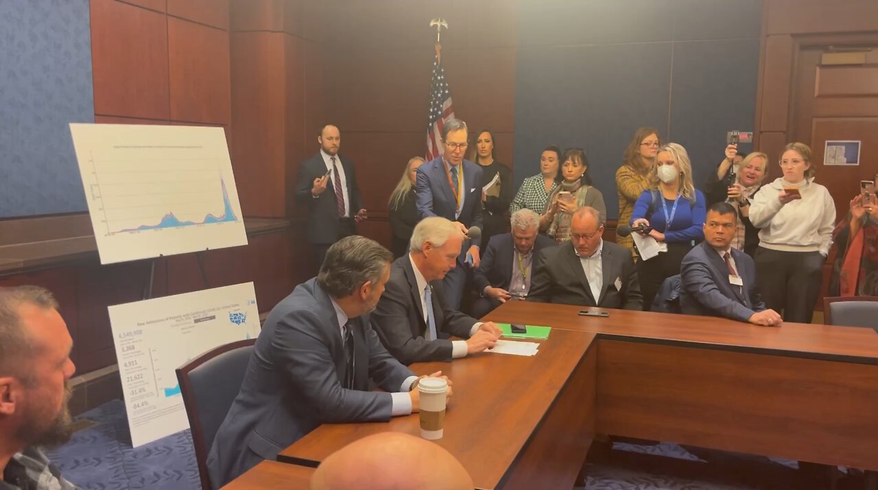 Senator Ted Cruz and Ron Johnson opening remarks netting with Freedom convoy truckers