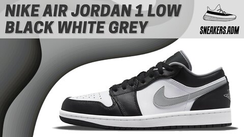 Nike Air Jordan 1 Low Black White Grey - 553558-040 - @SneakersADM