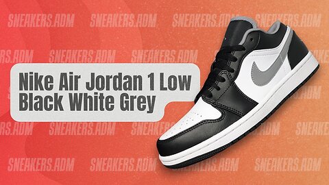 Nike Air Jordan 1 Low Black White Grey - 553558-040 - @SneakersADM