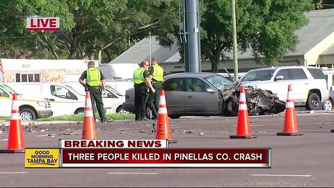 Triple fatality crash shuts down stretch of U.S. 19 in Palm Harbor