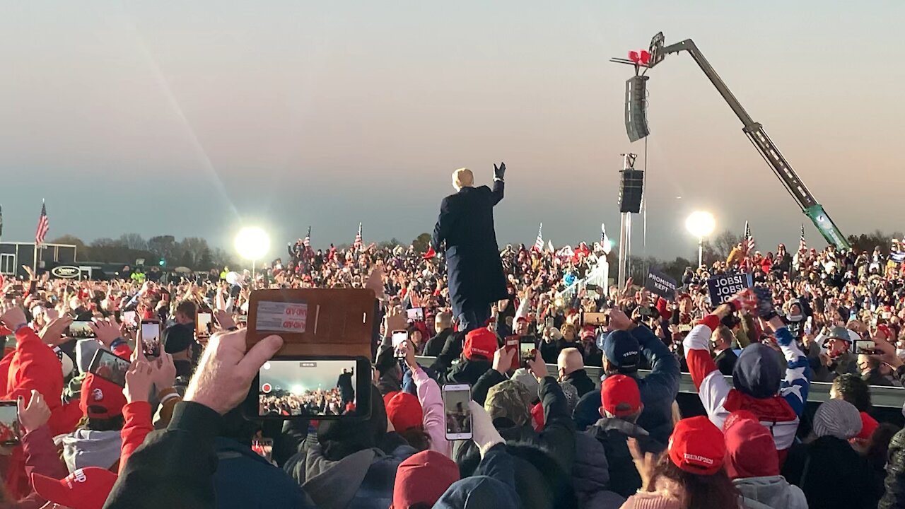 Trump Entrance, Butler PA Rally, 10/31/2020