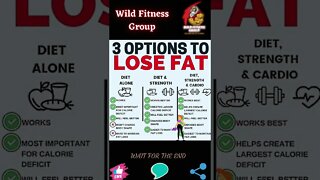 🔥What are the 3 options to lose fat🔥#shorts🔥#wildfitnessgroup🔥24 October 2022🔥