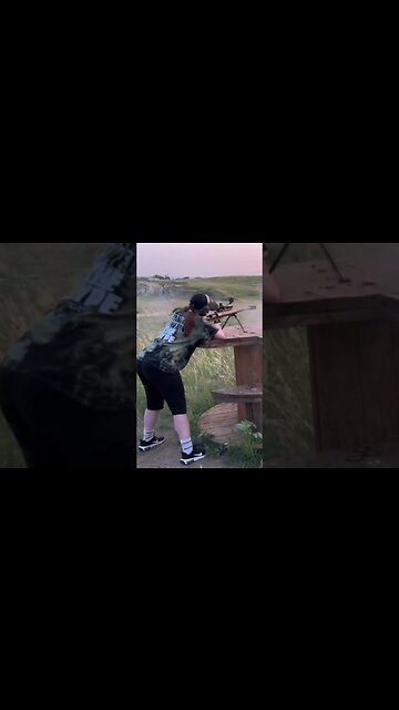 Nichole’s first shot with the Barrett 50!