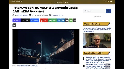 Peter Sweden: BOMBSHELL: Slovakia Could BAN mRNA Vaccines