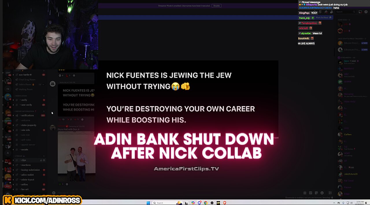 Banksters Shut Down Adin's Bank Over Nick Fuentes Collab