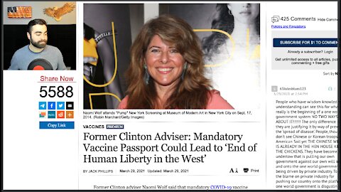 Former Clinton Adviser: Mandatory Vaccine Passport Leads To 'End Of Human Liberty In The West'