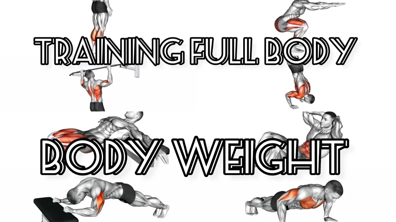 Training full body: Body weight (Chest, triceps, shoulders,abs, leg, back,calves)