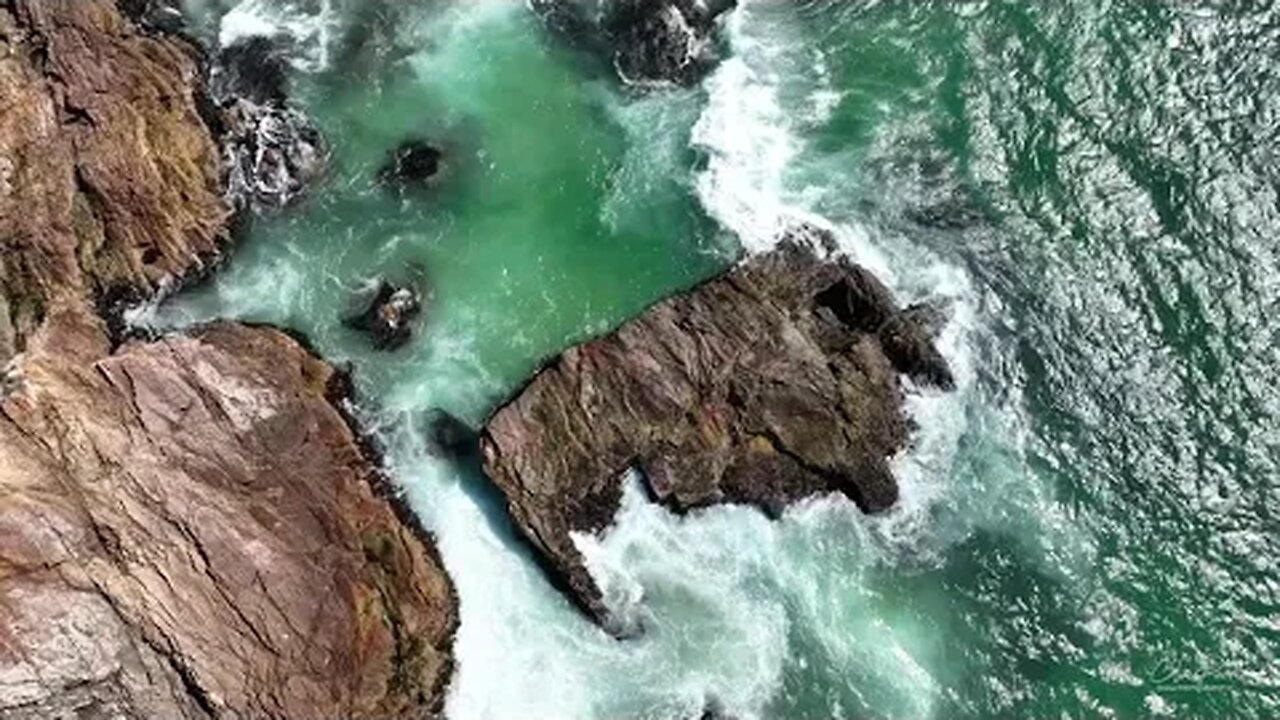 Mummy Rock and Quarry Beach Mallacoota 17 Jan 2023 by drone 4k