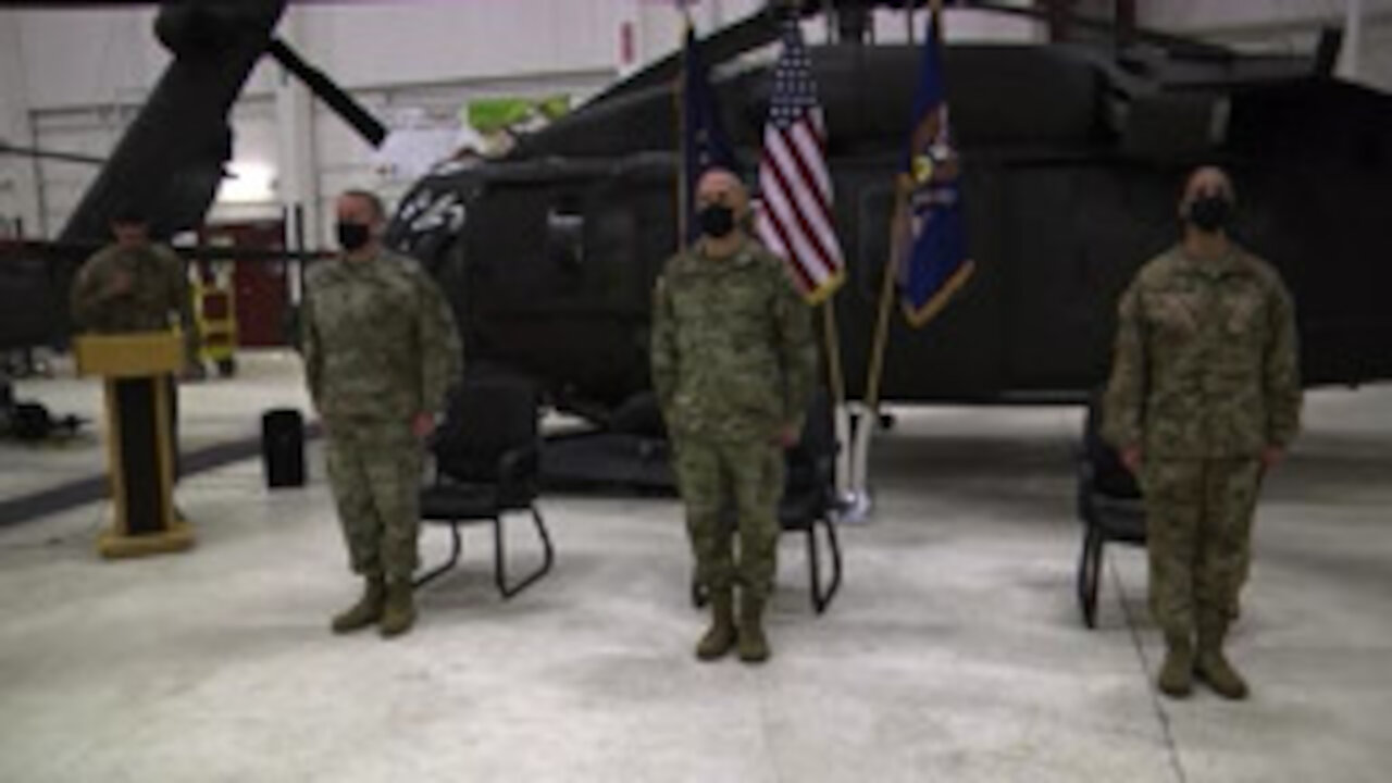 Casing Ceremony for 1st Battalion 168th Aviation, Alaska Army National Guard