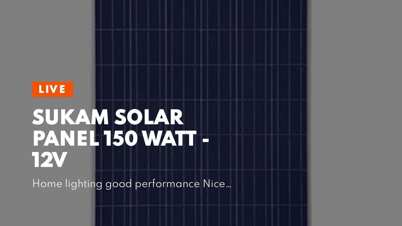 Sukam Solar Panel 150 Watt - 12V