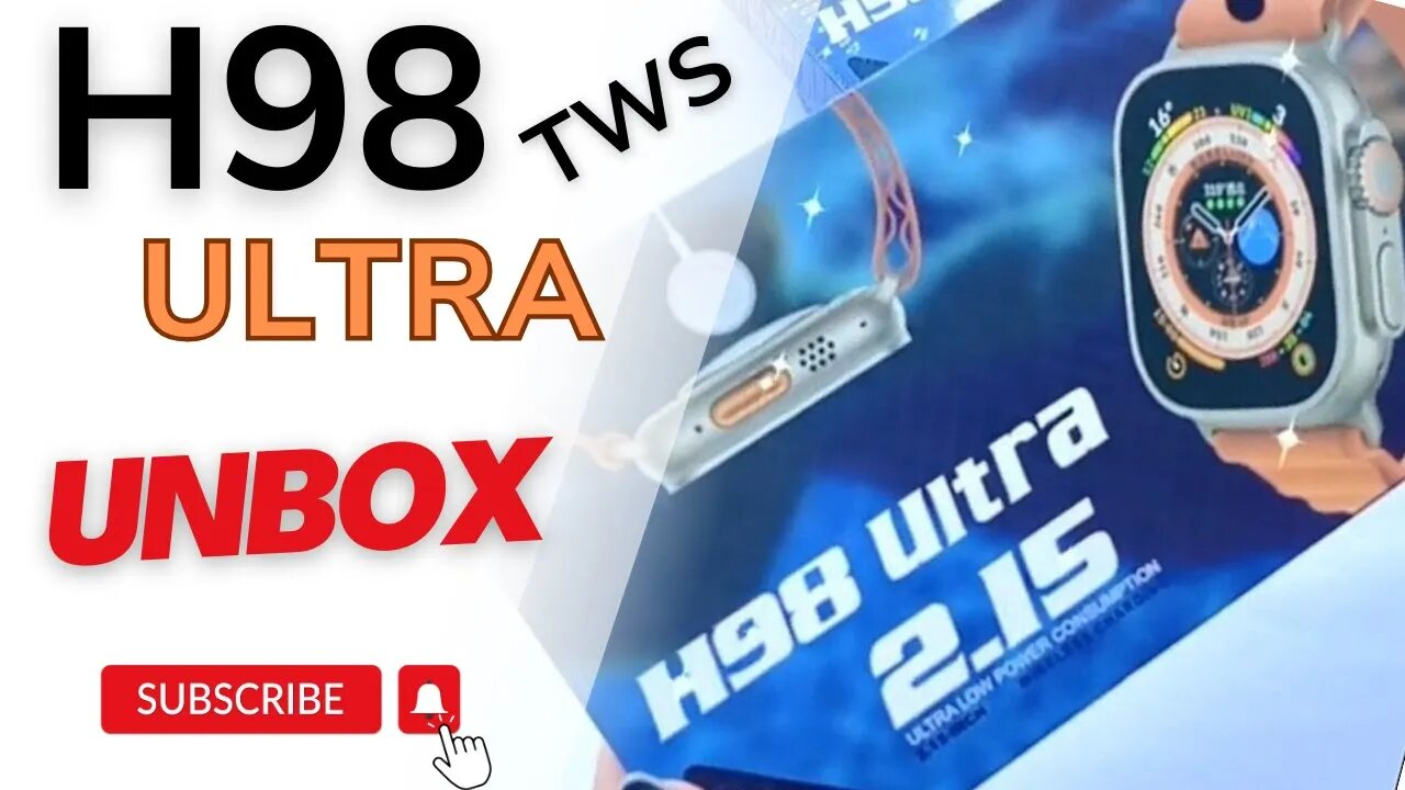 H98 Ultra Smartwatch New Unbox with 2 15 inch screen 49mm kit TWS pk H88