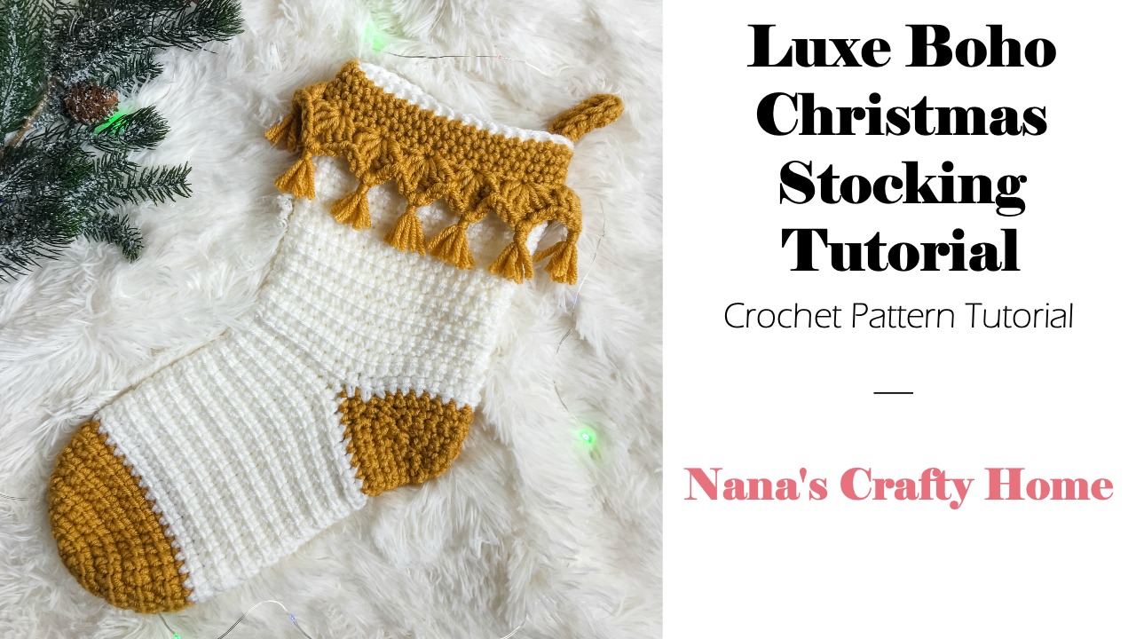 Luxe Boho Crochet Christmas Stocking Tutorial