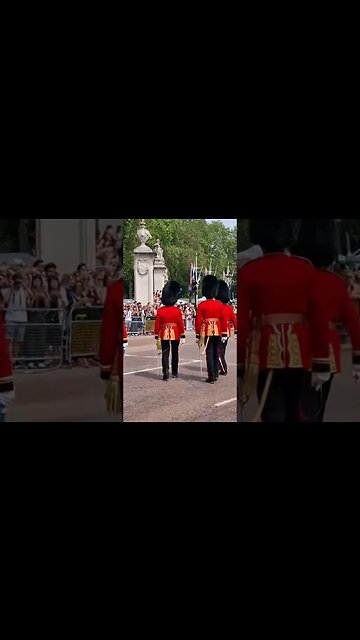 Four King's guards leaving Buckingham Palace #buckinghampalace