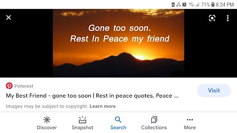 R.I.P. peace my friend.