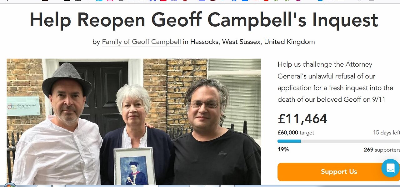 Brother's appeal: UK 9/11 victim Geoff Campbell inquest new evidence denied AGAIN with Matt Campbell