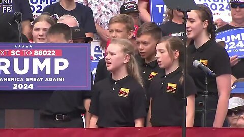 Rushingbrook Children’s Choir performs at Donald Trump's campaign event in Pickens