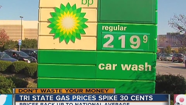 Why did gas prices jump 30 cents?