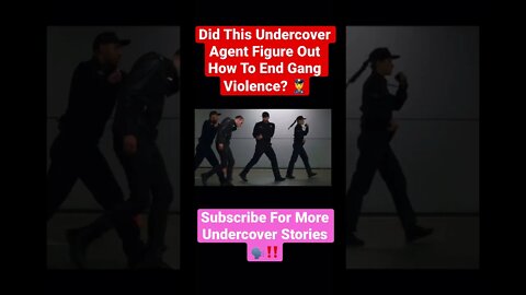 Did This Undercover Agent Figure Out How To End Gang Violence? 👮 #police #cops #undercover #fbi