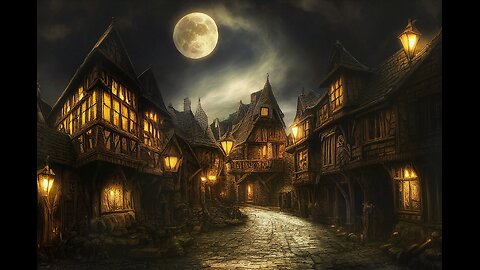 Medieval Town ASMR - Tranquil Atmosphere of Horses' footsteps & Whispers in a Quaint Village