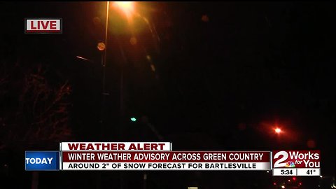 Snow in forecast in Bartlesville