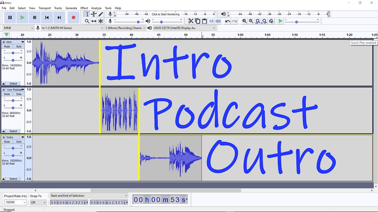 Audacity: How To Add Intro and Outro To Your Podcast