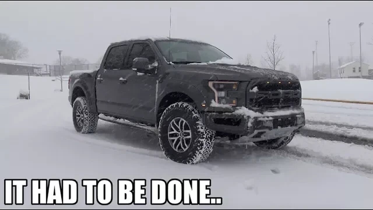 Mandatory first MOD for the Raptor! (And some hooning in the snow)