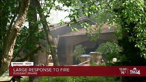 Large fire response in Pleasant Prairie