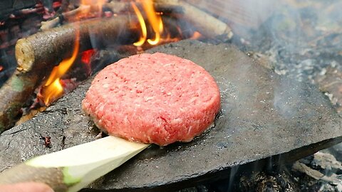 Can you cook a Burger on a hot Rock-