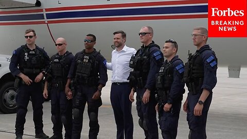 WATCH: JD Vance Poses With Law Enforcement Before Departing Michigan En Route To Nashville