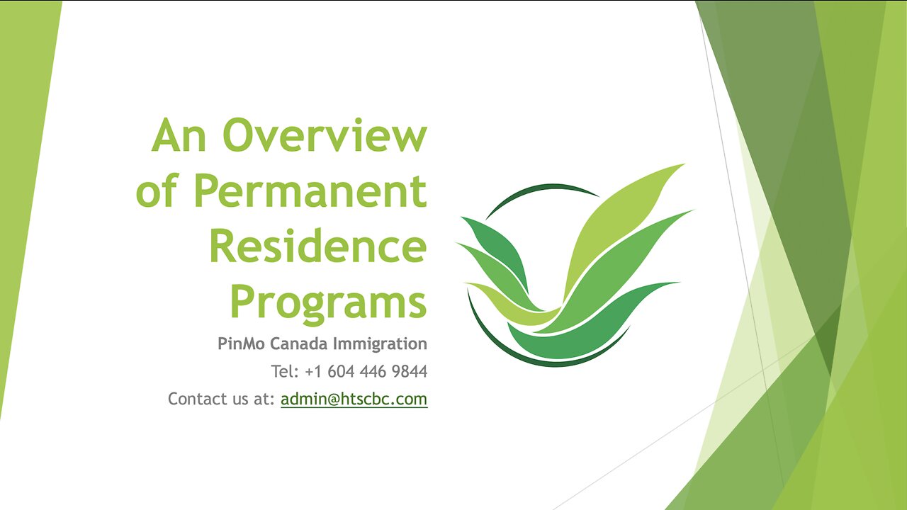 (Re-upload) An Overview of Permanent Residence Programs
