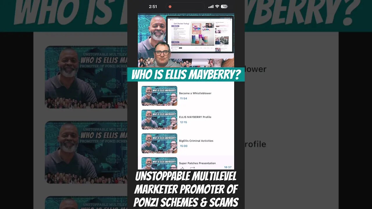 Who is ELLIS MAYBERRY? (BigEllis) UNSTOPPABLE Multilevel Marketer Promoter of PONZI SCHEMES & SCAMS