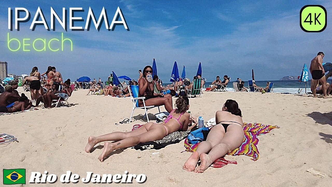 🇧🇷 SUMMER Weather on IPANEMA BEACH 🌡️🌞 | Beach walk Rio de Janeiro 【 4K 】 ⁶⁰