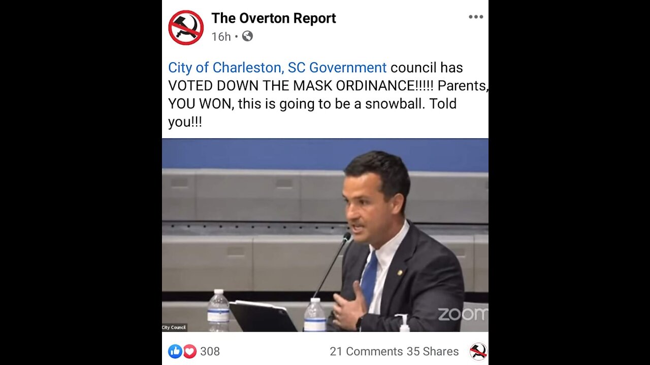 Parents Win BIG In Charleston, SC: Mask Mandate Rejected!