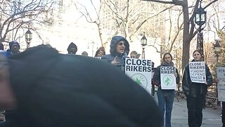 The #closerikers Rally City Hall park