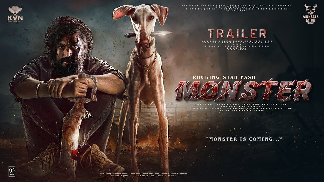 MONSTER - Hindi Trailer _ Rocking Star Yash _ Shruti Haasan _ Boby Deol, Lokesh Kanagaraj In Cinemas