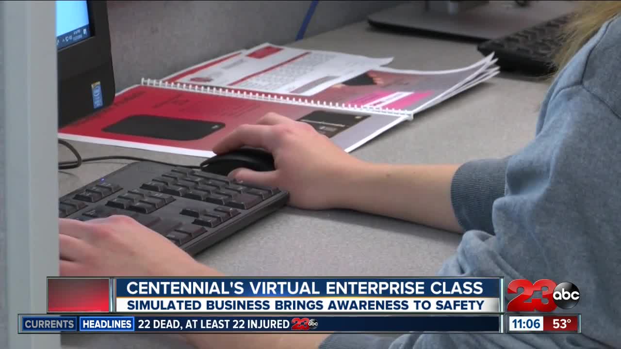 Centennial High School's virtual enterprise class