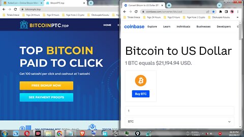 Make Free Money Viewing Paid To Click Adverts At BitcoinPTC And Instant Withdraw At Coinbase