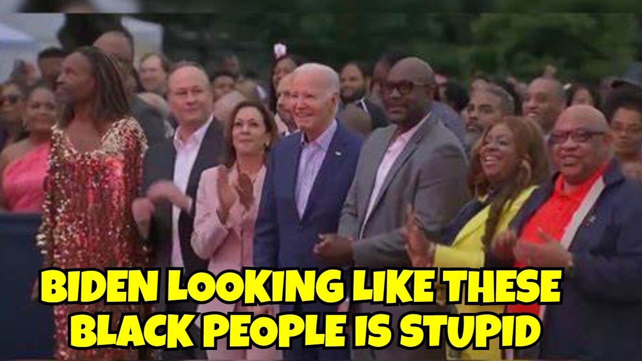 BIDEN AT JUNETEENTH PARADE LOOKING LIKE THESE BLACK PEOPLE IS STUPID