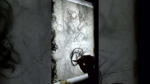 Charcoal Drawing for two panels