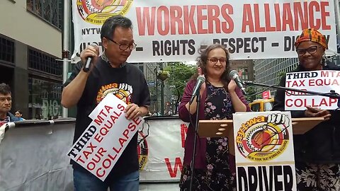 The Exemption from Congestion Pricing Rally Outside @GovKathyHochul Office 6/21/23 hosted by @NYTWA.