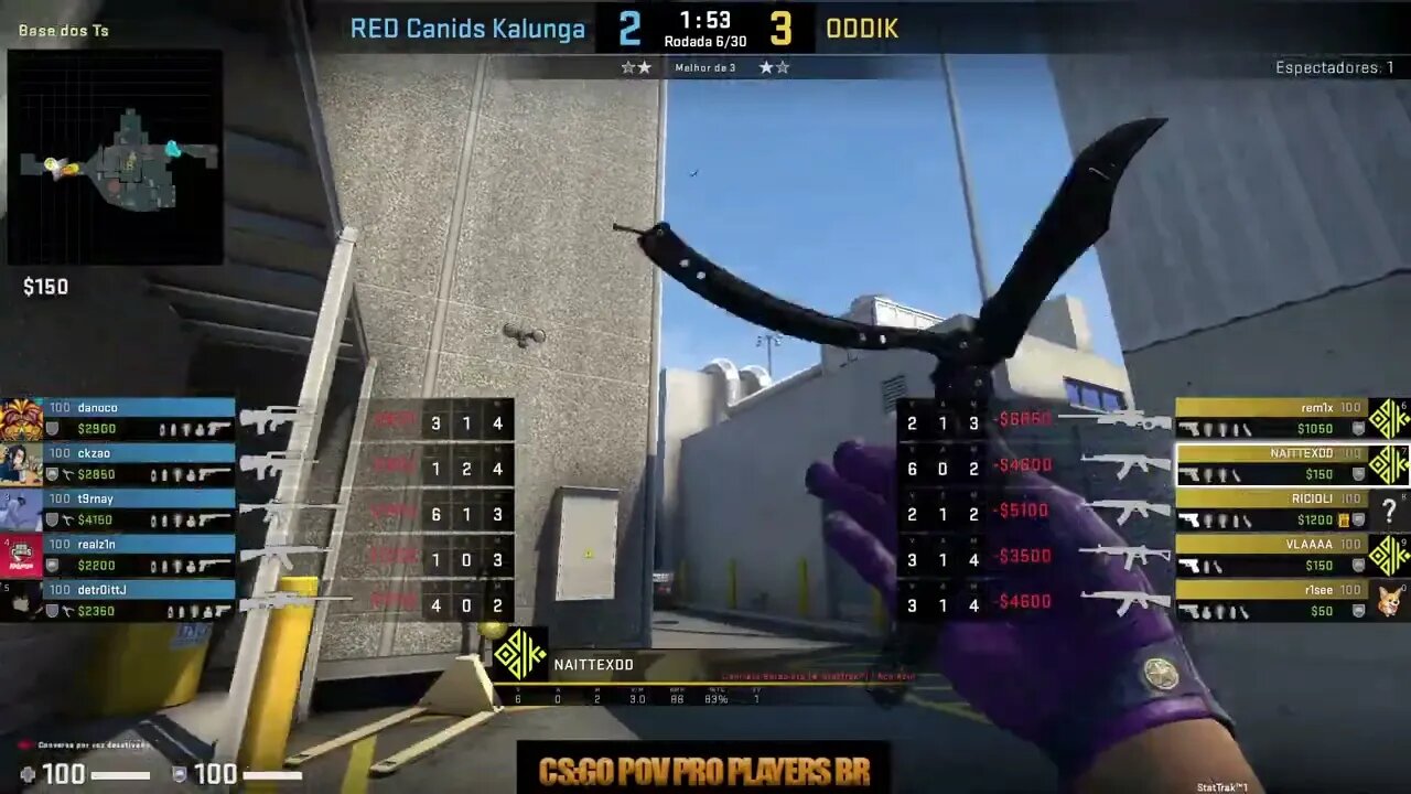 CSGO POV ODDIK naitte (26/15) vs RED Canids (Nuke) @ EPL Worlds Series Americanas Season 3