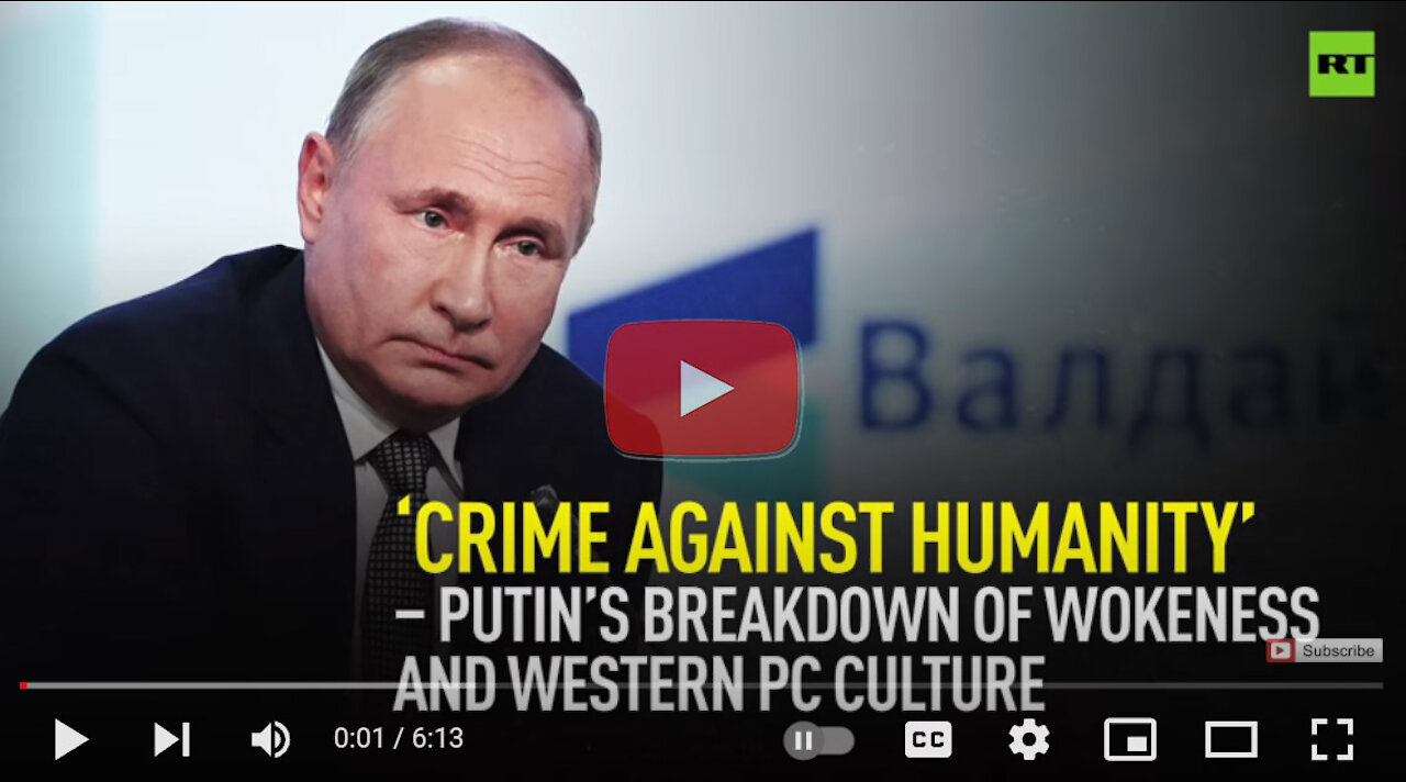 Putin's NOT Wrong! "Crime Against Humanity" - The Alarming Degradation of Western Culture