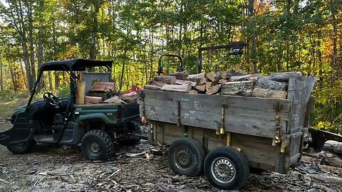 Wood splitter with crane