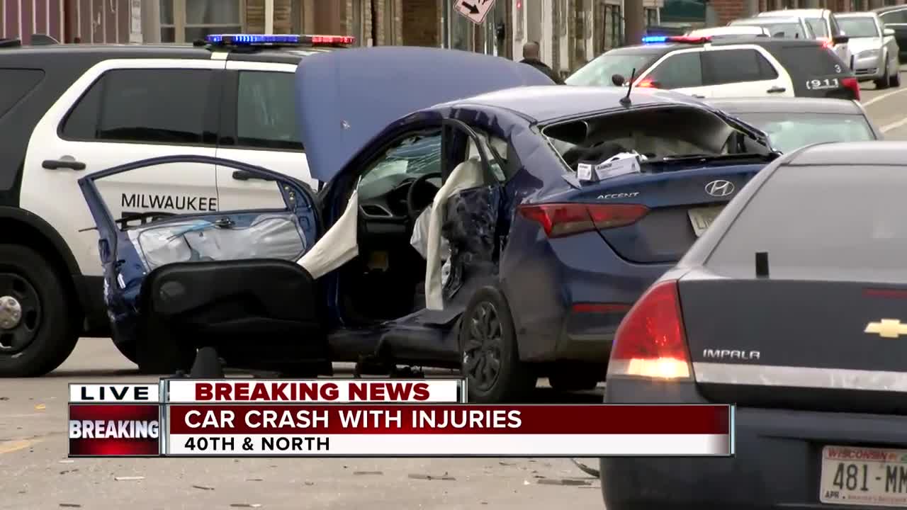 Serious crash near 40th and North involving bus and car