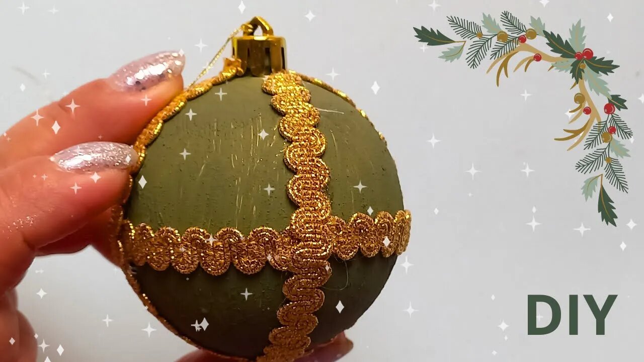 DIY - BOLA DE ÁRVORE DE NATAL/CHRISTMAS BALL/VERY EASY