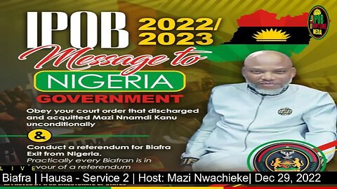 Welcome To The University Of Radio Biafra | Hausa - Service 2 | Host: Mazi Nwachineke | Dec 29, 2022