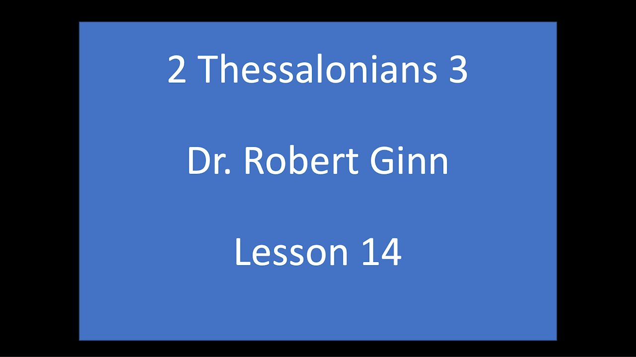 2 Thessalonians 3