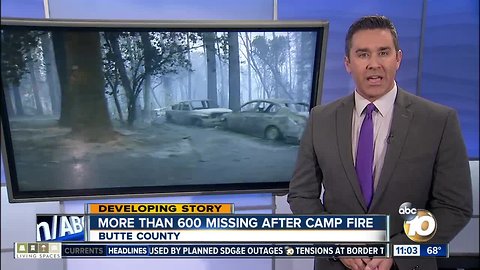 More than 600 missing after Camp Fire