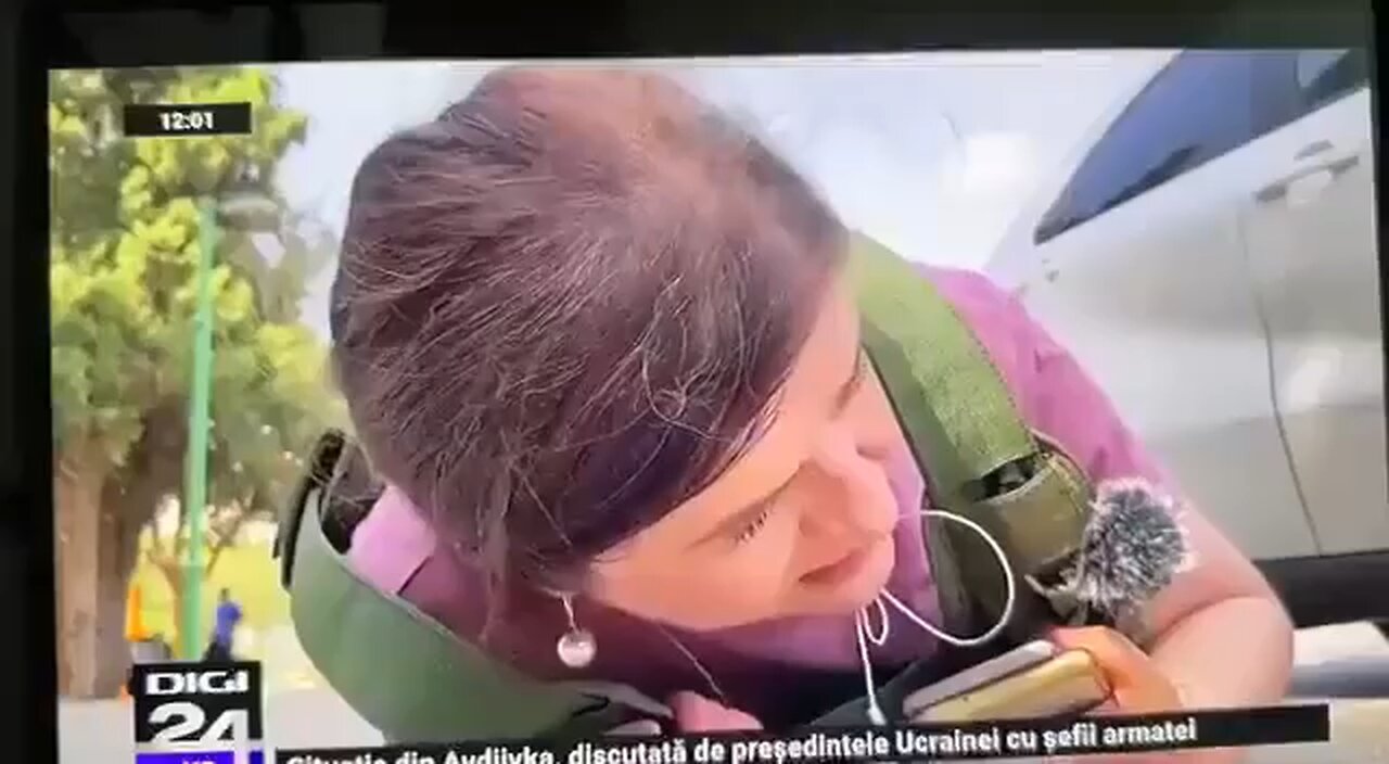 ROMANIAN JOURNALIST TRIED TO ADD EXCITEMENT BY LAYING DOWN FAKING DANGER