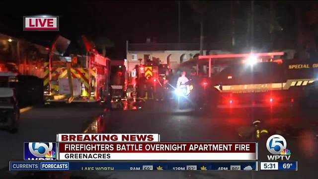 Apartment evacuates several families near Greenacres